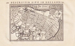 Zijpe Noord-Holland Schagen Países Bajos Mapa Bertius 1618 - Imagen 1 de 1