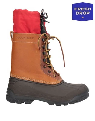 PVP €498 DSQUARED2 Botines Cuero y Goma EU35-36 UK2.5-3 US4.5-5 Marrón Foto 1 de 4