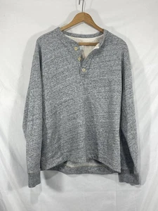 Abercrombie & Fitch Shirt Sz S Gray Long Sleeve Pullover Henley Knit Preppy Cozy - Picture 1 of 11