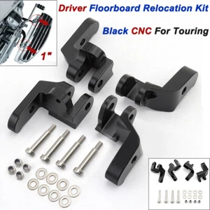 Driver Floorboard Relocation Brackets For Harley Touring Road Street Tri Glide - Picture 1 of 6