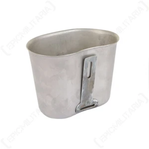 Original Belgian Army ABL Cup with Fold Down Handle Camping Hiking Surplus - Foto 1 di 4