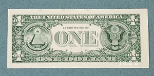 STAR NOTE* 2017A US $1 One Dollar Bill Series "G" Chicago UNC Misaligned - Picture 1 of 3