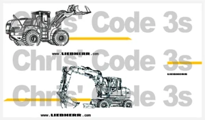 Code 3 Adhesive Vinyl Decals suit 1/43 1/50 Mercedes Sprinter - Liebherr Service - Picture 1 of 3