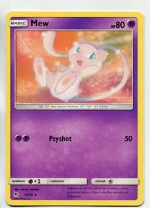 Pokemon TCG Sun & Moon Hidden Fates Rare Card #32 Mew - Picture 1 of 1
