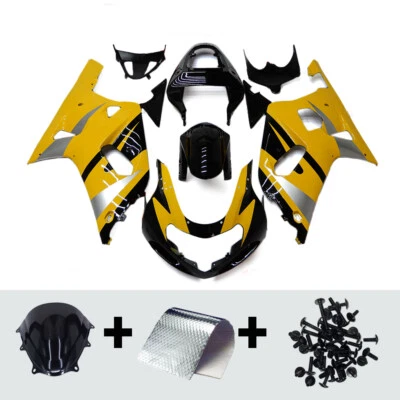 Kit de carenado amarillo negro para carrocería de inyección Suzuki GSXR600 GSXR750 2000-2003 Foto 1 de 4