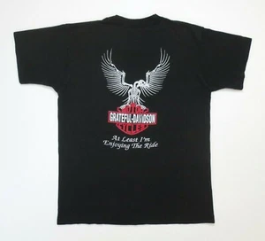 Grateful Dead Shirt T Shirt Vintage 1991 Motorcycle Harley Davidson Black HD L - Picture 1 of 12