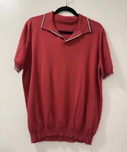 Kiton Red Polo style shirt with fitted bottom EU 54 made in Italy - Picture 1 of 6