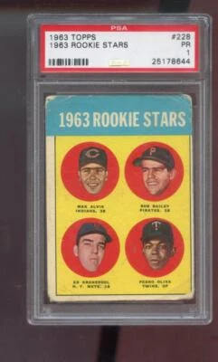 1963 Topps #228 Rookie Stars Tony Oliva Pedro Ed Kranepool RC PSA 1 Graded Card - Image 1 of 2