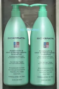 (2-Pk) BIO KERATIN Protein Botanical Avocado ROSEMARY MINT STRENGTHENING SHAMPOO - Picture 1 of 4