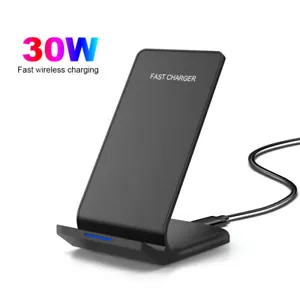 30W Wireless Fast Charger Dock Stand For Samsung S22 S23 iPhone 13 Pro Max 12 14 - Picture 1 of 12