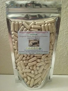 Cápsulas en polvo de raíz de maca negras ~ 250 quilates x 2 ¡DOS BOLSAS! 500 cápsulas ~ ¡SUPER FRESCAS! - Imagen 1 de 2