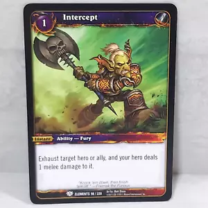 World Of Warcraft War Of The Elements Intercept 98/220 TCG Card - Picture 1 of 2