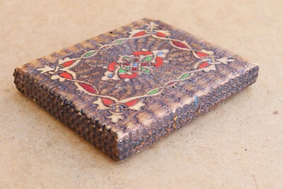 Case for Cigarettes Vintage Box Tobacco Wood Pocket Box Rustic 1960s Mid-Century - Image 1 of 4