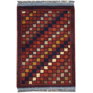 Tribal afgano anudado a mano Khal Mohammadi hecho a mano 100% lana (talla 1,5 X 2,1) Cw - Imagen 1 de 5