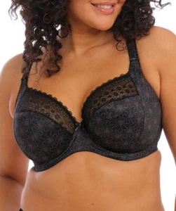 Elomi Kim Black Stretch Plunge Cup Non Padded Bra EL4340 RRP £44