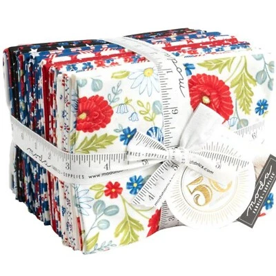 Red, White and Bloom 24 Fat Quarter Bundle + 1 Panel by Deb Strain for Moda - Image 1 of 4