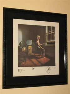 RUSH - HAND SIGNED & CUSTOM FRAMED "POWER WINDOWS" LITHOGRAPH - Imagen 1 de 1