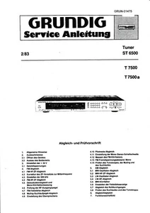 Service Manual Instructions for Grundig T 7500 - Bild 1 von 1