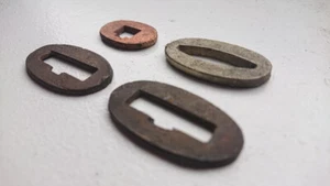 4x Dolch Scheiben, Ersatzteile-Metallteile-Dolchteile, Marinedolch / Ehrendolch? - Bild 1 von 6