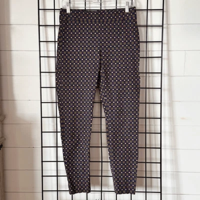 Talbots Essex Ankle Skinny Pants Womens 2 Blue Yellow Geometric Stretch - Image 1 of 4