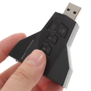 USB Externer 7.1 Kanal Audio Adapter 3D Stereo Externe Soundkarte für Windows, - Bild 1 von 10