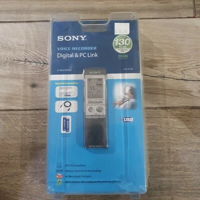 Sony ICD-P520 Digital Voice Recorder with 256 MB Built-in Flash Memory and USB - Image 1 of 4