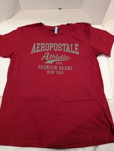 Aeropostale T-Shirt Size Large Red Men’s Short Sleeve Crew Neck Graphic Tee - Picture 1 of 4