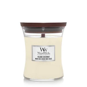WoodWick Candle Island Coconut Medium Hourglass Scent Decor Gift Fragrance - Picture 1 of 4