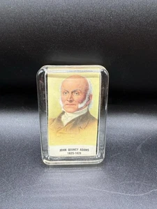 Peso de papel de vidrio presidencial vintage - John Quincy Adams - Imagen 1 de 3