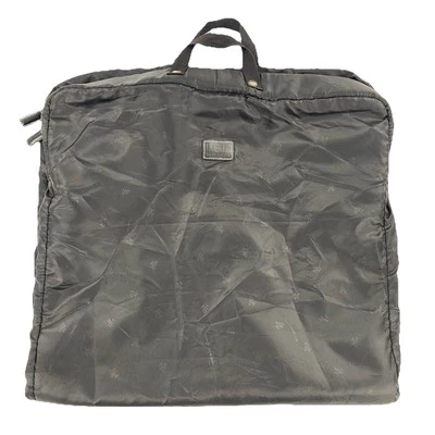 De Colección Años 90 Ralph Lauren Polo Negro Monograma Prenda Bolso de Viaje Cuero Cremallera Tiradores Foto 1 de 4