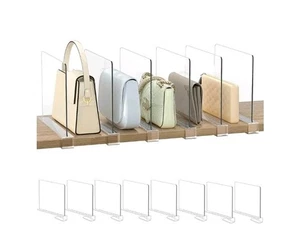 8er Pack Acryl Regal Teiler für Schrank Handtasche, Clutch & Handtuch Organizer - Bild 1 von 7