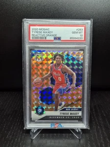 2020 Mosaic Tyrese Maxey Reactive Orange Prizm PSA 10 Rookie RC Gem Mint 76ers  - Bild 1 von 3