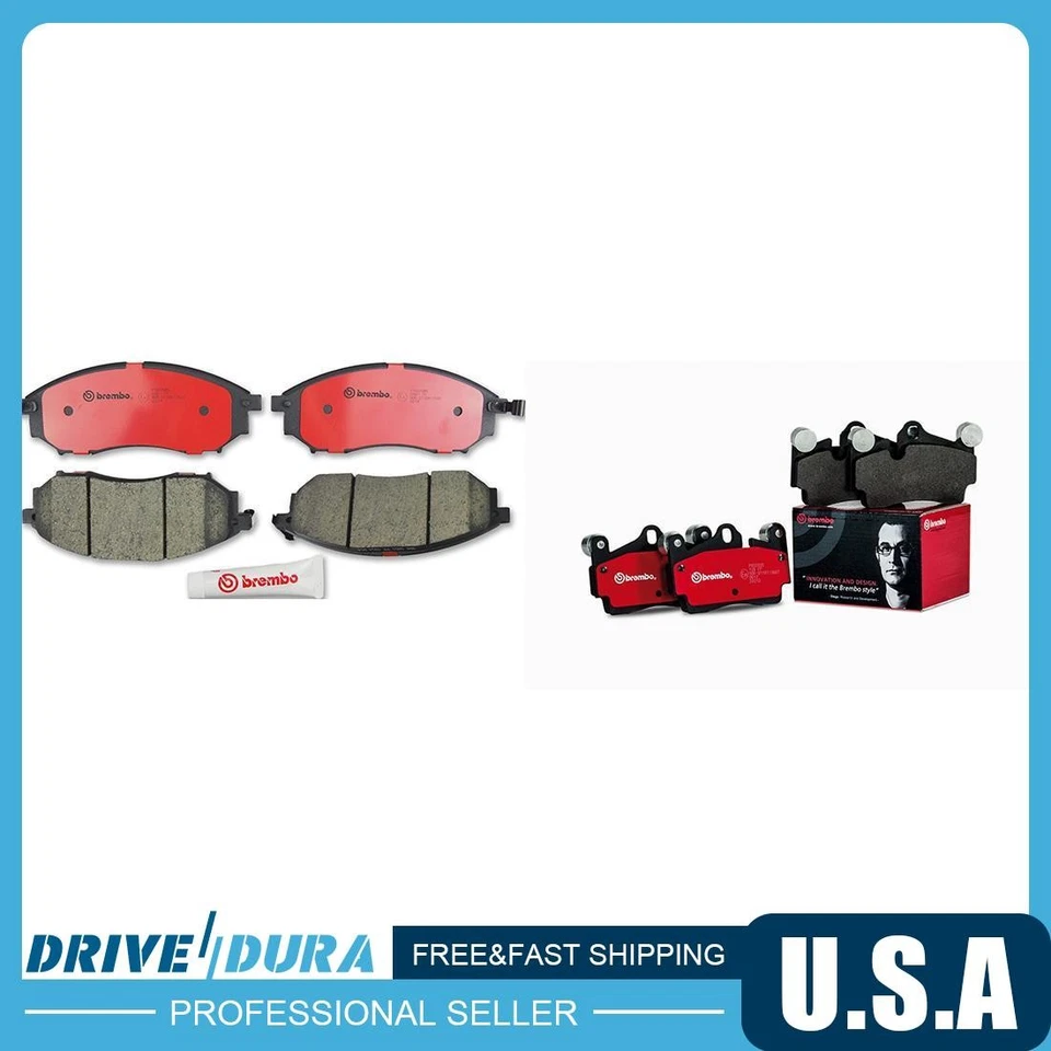 Pastillas de freno delanteras y traseras Brembo de cerámica para Infiniti G37 2009-2013 Foto 1 de 4