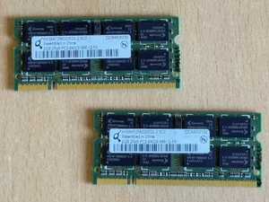 Qimonda 4GB (2x2GB) DDR2 PC2-6400S, 800MHz SO-DIMM Memory HYS64T256020EDL-2 5C2 - Picture 1 of 4