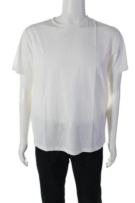 Theory Mens Round Neck Short Sleeve Casual Basic T-Shirt White Size L - Image 1 of 4