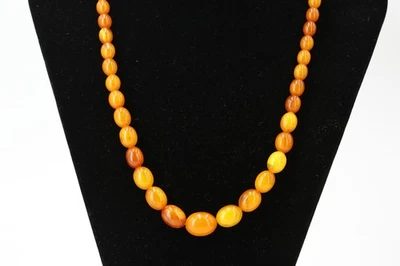 Bernsteinkette Butterscotch Länge 60 cm Gewicht 25,75 g Ø bis 13,5 mm - Bild 1 von 4