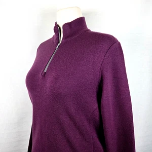 Ibex Lila Quarter Zip Pullover Damen L Merinowolle Sweater Gorpcore Outdoor - Bild 1 von 9