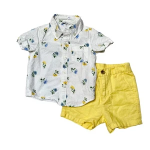 Janie And Jack Seersucker Linen Blend Outfit Size 12-18m - Picture 1 of 14
