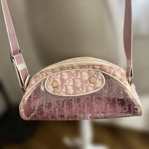 Bolso Bandolera CHRISTIAN DIOR Trotter Rosa Transparente PVC Vinilo De Colección Raro - Imagen 1 de 20