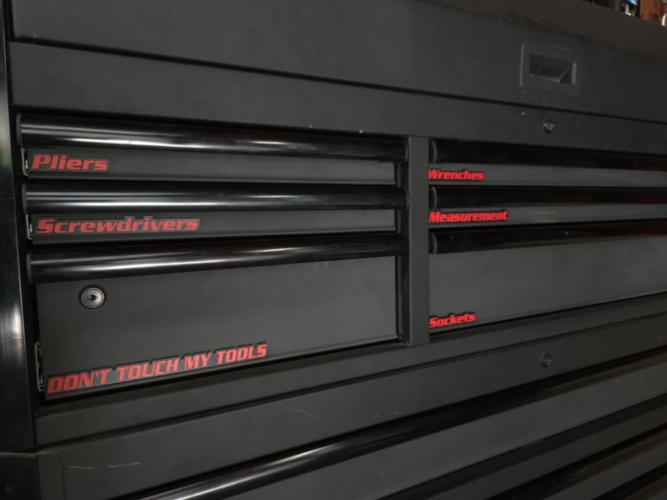 Magnetic Tool Box Labels – 45 Drawer Organizer Magnets – Multiple Color Options - Image 1 of 4