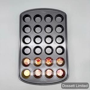 Wilton 24 Cup Mini Muffin Pan Perfect Results Non-Stick Bakeware 16x10x1 - Picture 1 of 2