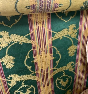 Tessuto VINTAGE Fadini Borghi damasco di cotone floreale.€120 Per 3 Metri - Immagine 1 di 3