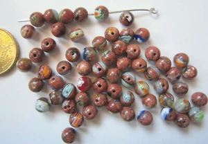 Perlas bola cristal milflores 6 mm X 30 UNIDADES gama marrón brillante abalorios - Foto 1 di 3