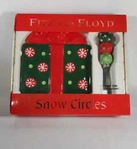 Fitz and Floyd Holiday Folk Snack Plate With Spreader NEW w/Box - Picture 1 of 8