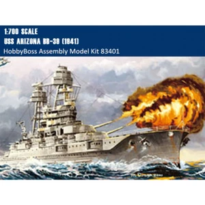 Kits de modelo de conjunto de plástico HobbyBoss 83401 escala 1/700 USS Arizona BB-39 (1941) - Imagen 1 de 3