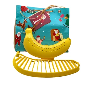 SECRET SANTA ready to gife. 'Go Bananas.' 🍌Banana case & slice.  funny office  - Picture 1 of 6