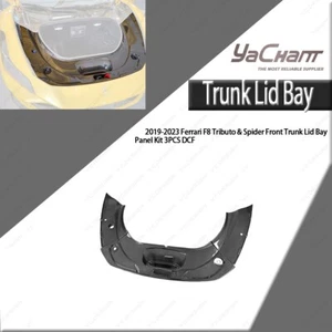 Kit de panel de bahía de tapa de maletero delantero DCF 3 PIEZAS para Ferrari F8 Tributo & Spider 19-23 - Imagen 1 de 7