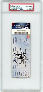 JESSICA SANCHEZ SIGNED Ticket Stub NATIONAL ANTHEM 8/10/13 Rays Dodgers PSA Slab - Picture 1 of 2