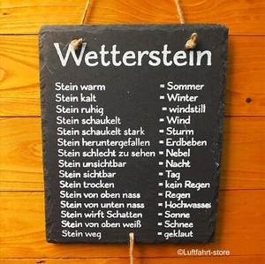 Wetterstation/ Wetterstein, Natur-Schiefertafel, 200 x 250 mm Art.-Nr. 13003 - Bild 1 von 3