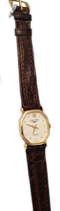 LONGINES OROLOGIO DONNA ORO MASSICCIO PELLE WATCH WOMAN GOLD LEATHER NUOVO - Imagen 1 de 1